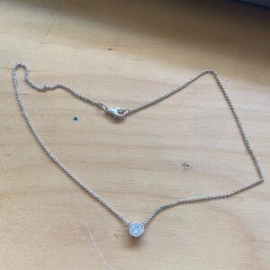Elegant Silver Necklace with Crystal Pendant